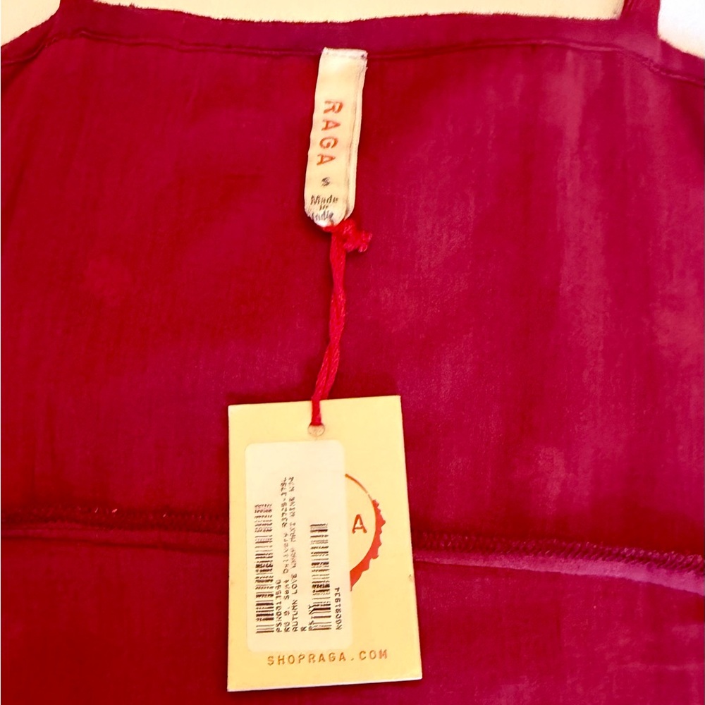 RAGA Autumn Love Maxi Wrap Dress Color Wine Size Small Sample Dress NWT - Picture 9 of 13